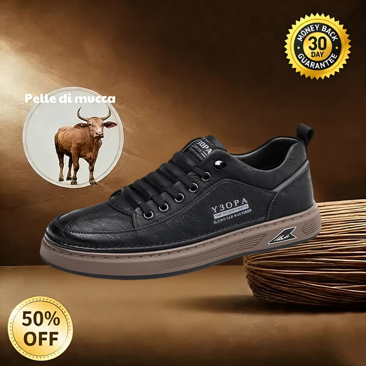 🐂 Zapatos de piel de becerro para hombre fabricados en Australia 👞 Cosidos a mano, fáciles de poner y quitar ✅ Soporte de arco, alivio del dolor - caminata cómoda