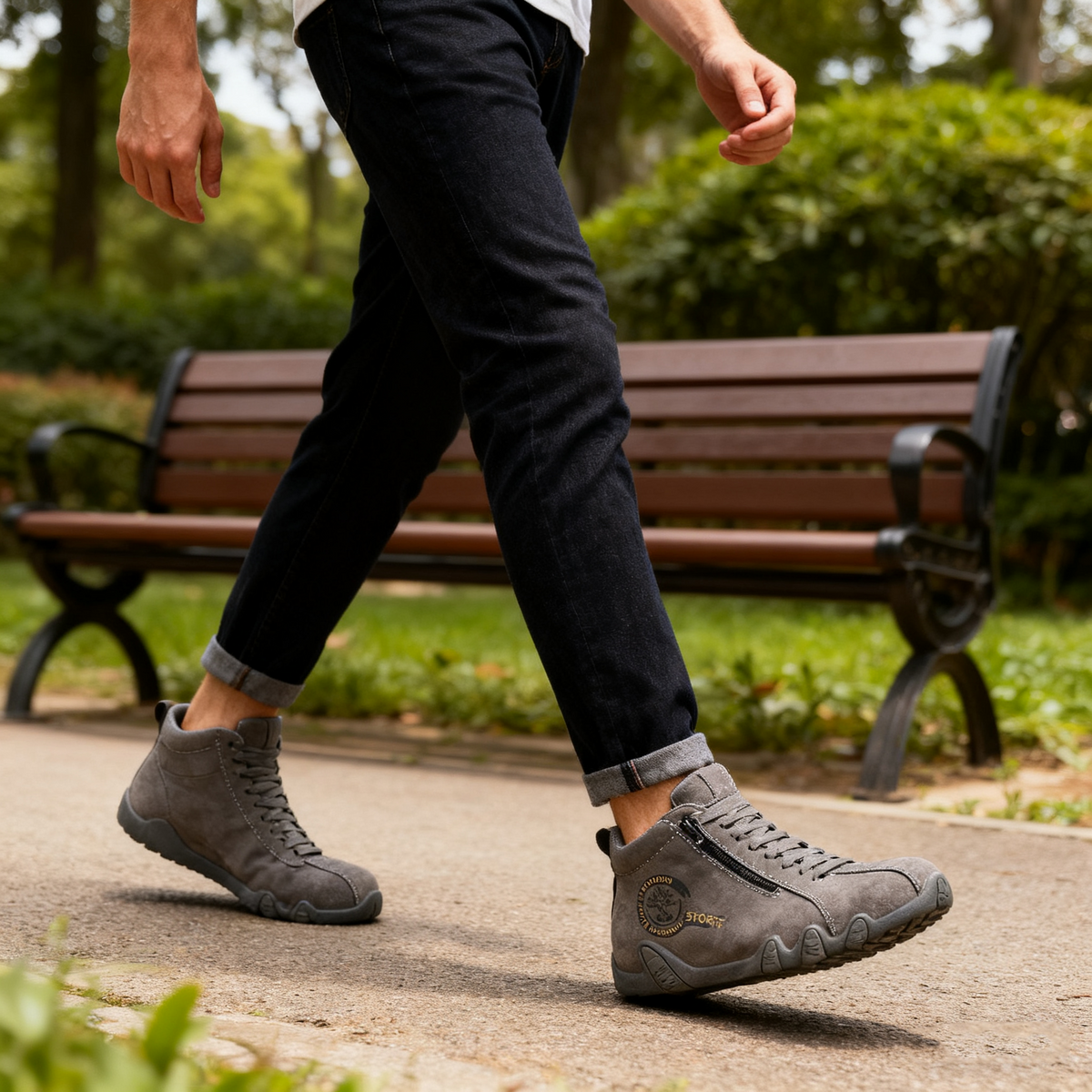 Scarpe ortopediche da uomo Anorwa® | Realizzate in vera pelle bovina australiana | Cucite a mano, impermeabili e antiscivolo ✅ Supporto dell'arco plantare - camminata confortevole