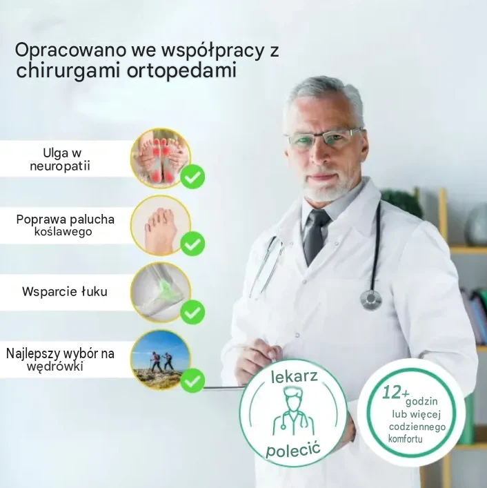 Buty ortopedyczne Rovefund® 🔥 50% zniżki 🎁 Wygodne buty do chodzenia 👟 Wsparcie łuku stopy, skutecznie łagodzą ból stóp, antypoślizgowe i trwałe ✅
