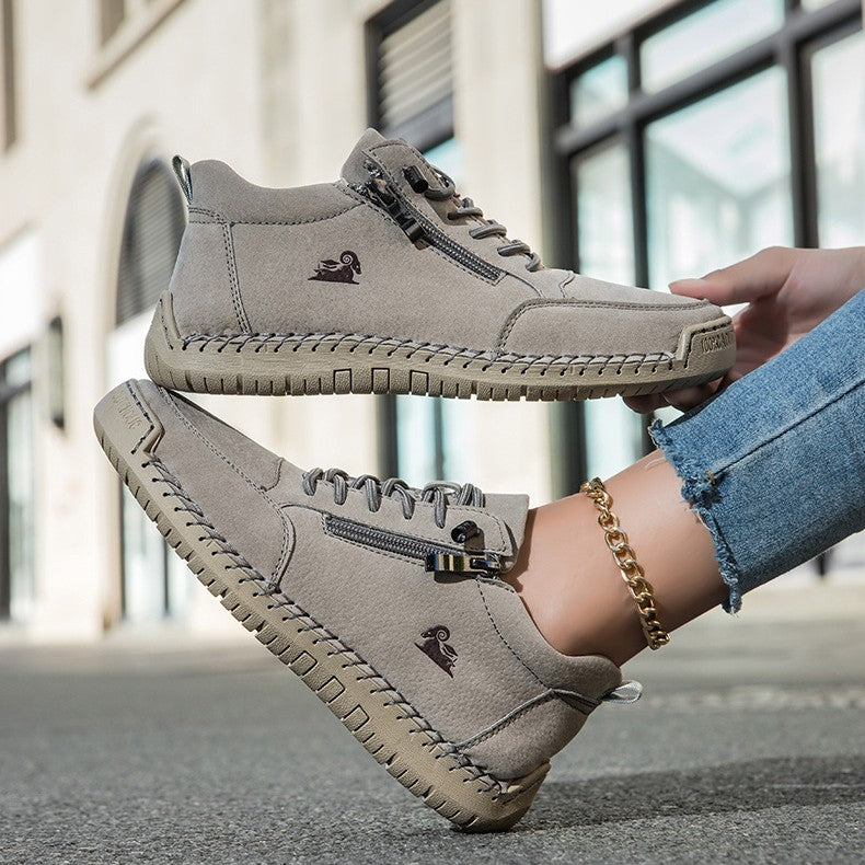 Ultimo giorno! Sconto del 70%! ✅ Allevia il dolore ai piedi e all'alluce valgo! Comode scarpe ortopediche alte con cerniera laterale e supporto per l'arco plantare, ideali da indossare tutto il giorno