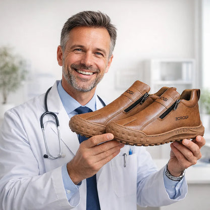 (🎉Ultimo giorno per approfittare dello sconto del 50%, non perdertelo!) 🐂Scarpe ortopediche da uomo, realizzate in pelle di vitello australiana👞 Pelle ✅Cucite a mano, supporto plantare: camminata comoda, allevia il dolore