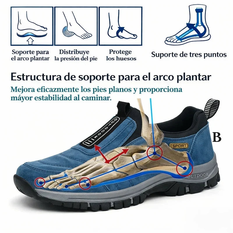 🔥 ¡Oferta especial de hoy: 50 % de descuento! 👞 Zapatos ortopédicos de ante de alta calidad para hombre ✅ Alivian el dolor de pies ✅ Soporte para el arco plantar: comodidad durante todo el día