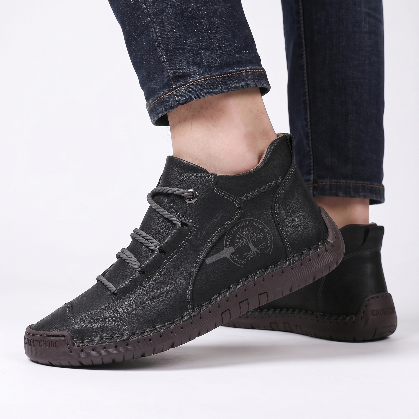 🔥 50% OFF | Zapatos de Piel de Becerro Premium: Soporte de Arco, Impermeables y Antideslizantes. ¡Camina sin esfuerzo!
