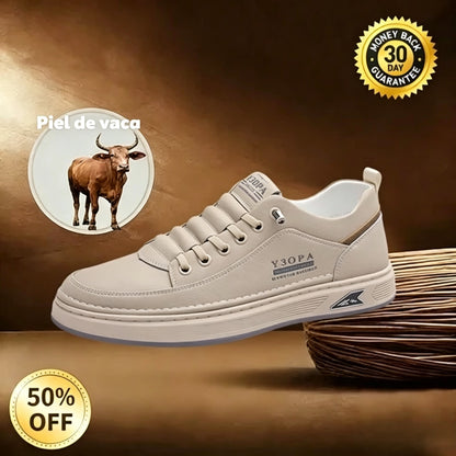 🐂 Zapatos de piel de becerro para hombre fabricados en Australia 👞 Cosidos a mano, fáciles de poner y quitar ✅ Soporte de arco, alivio del dolor - caminata cómoda