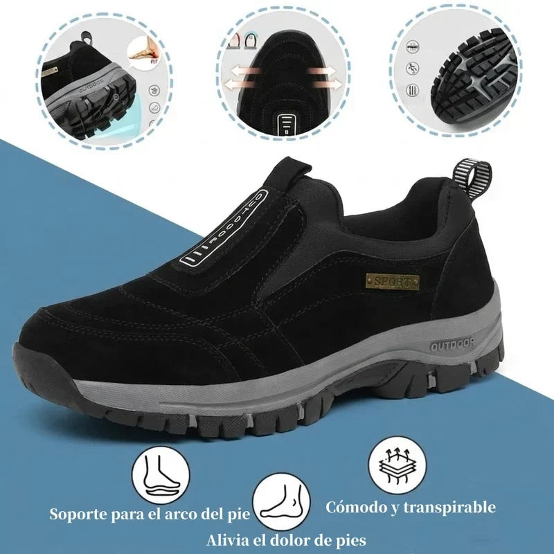 🔥 ¡Oferta especial de hoy: 30 % de descuento! 👞 Zapatos ortopédicos de ante de alta calidad para hombre ✅ Alivian el dolor de pies ✅ Soporte para el arco plantar: comodidad durante todo el día