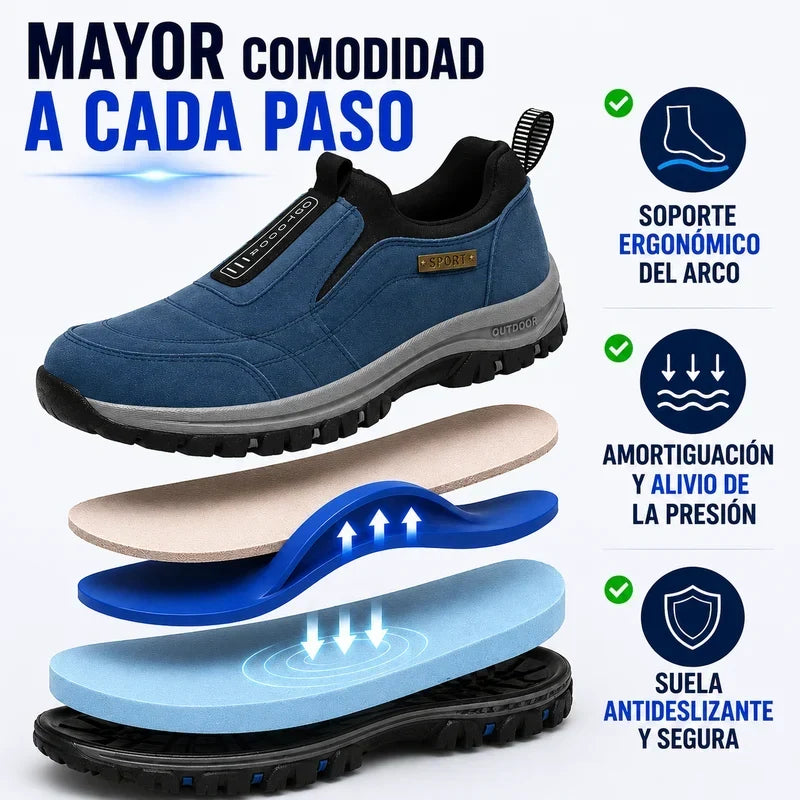🔥 ¡Oferta especial de hoy: 30 % de descuento! 👞 Zapatos ortopédicos de ante de alta calidad para hombre ✅ Alivian el dolor de pies ✅ Soporte para el arco plantar: comodidad durante todo el día