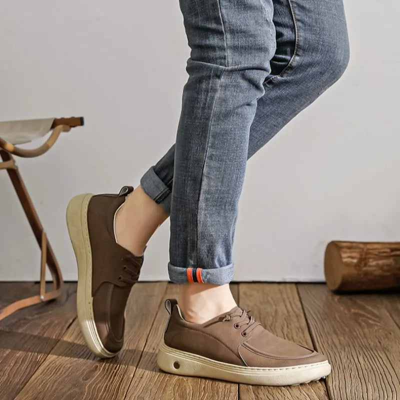 🎉 ¡50% de descuento hoy, termina pronto! 🐂 Zapatos ortopédicos para hombre, hechos a mano con auténtica piel de vaca australiana 👞 Soporte para el arco del pie - Impermeables y antideslizantes ✅ Cómodos para caminar