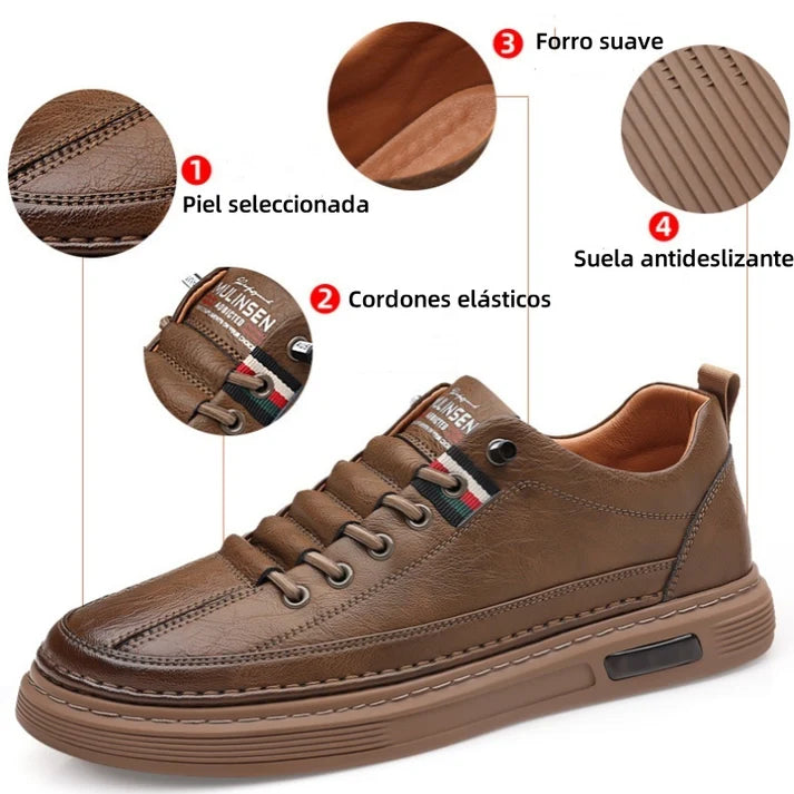 [50% de descuento por tiempo limitado, no te lo pierdas] Zapatos de cuero italianos elegantes y cómodos hechos a mano (soporte de arco, caminata más fácil)