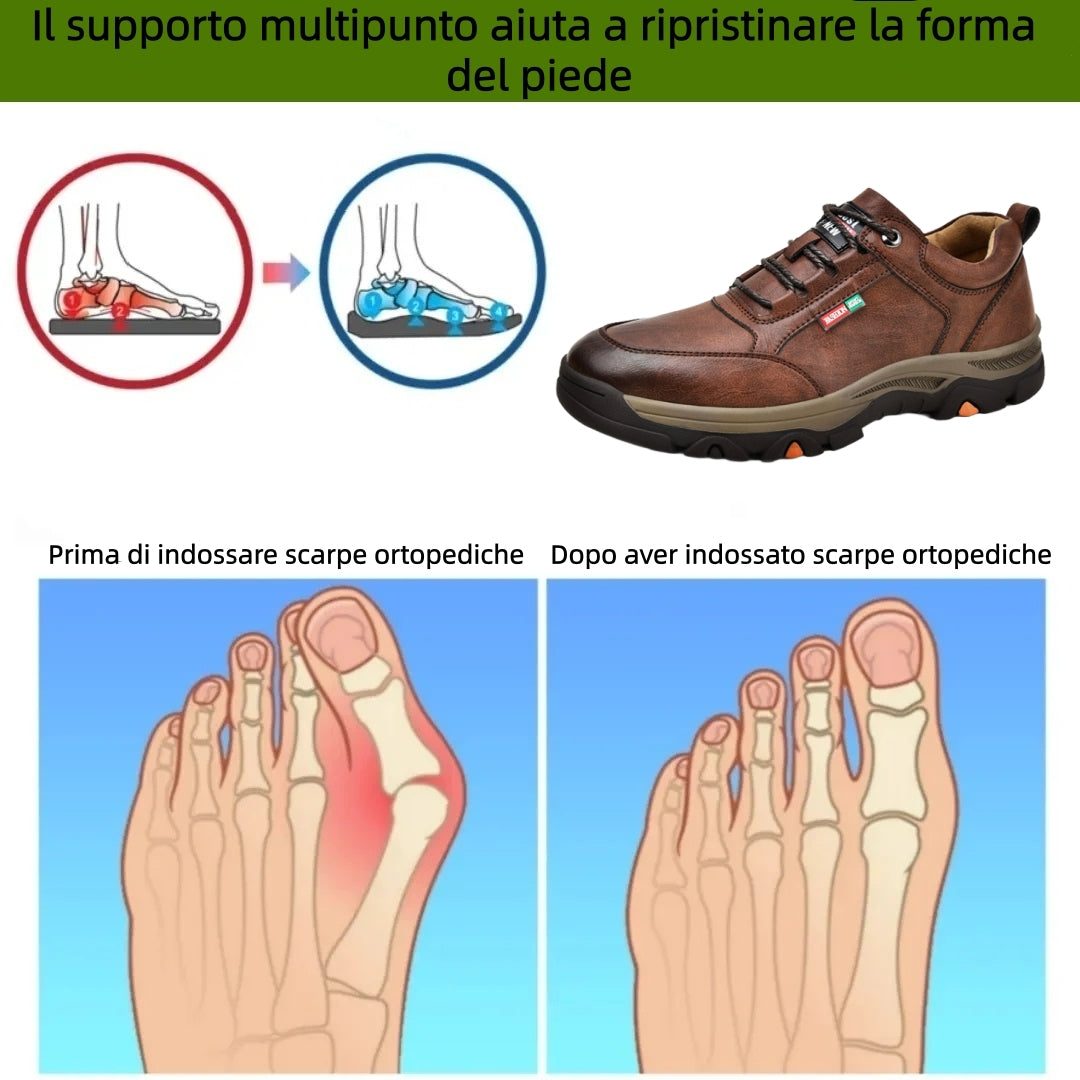 【⏰Ultimo giorno, 70% di sconto! Non perdete l'occasione!】Scarpe ortopediche ergonomiche con assorbimento degli urti, ✅️scarpe ortopediche salutari progettate specificamente per gli uomini europei.