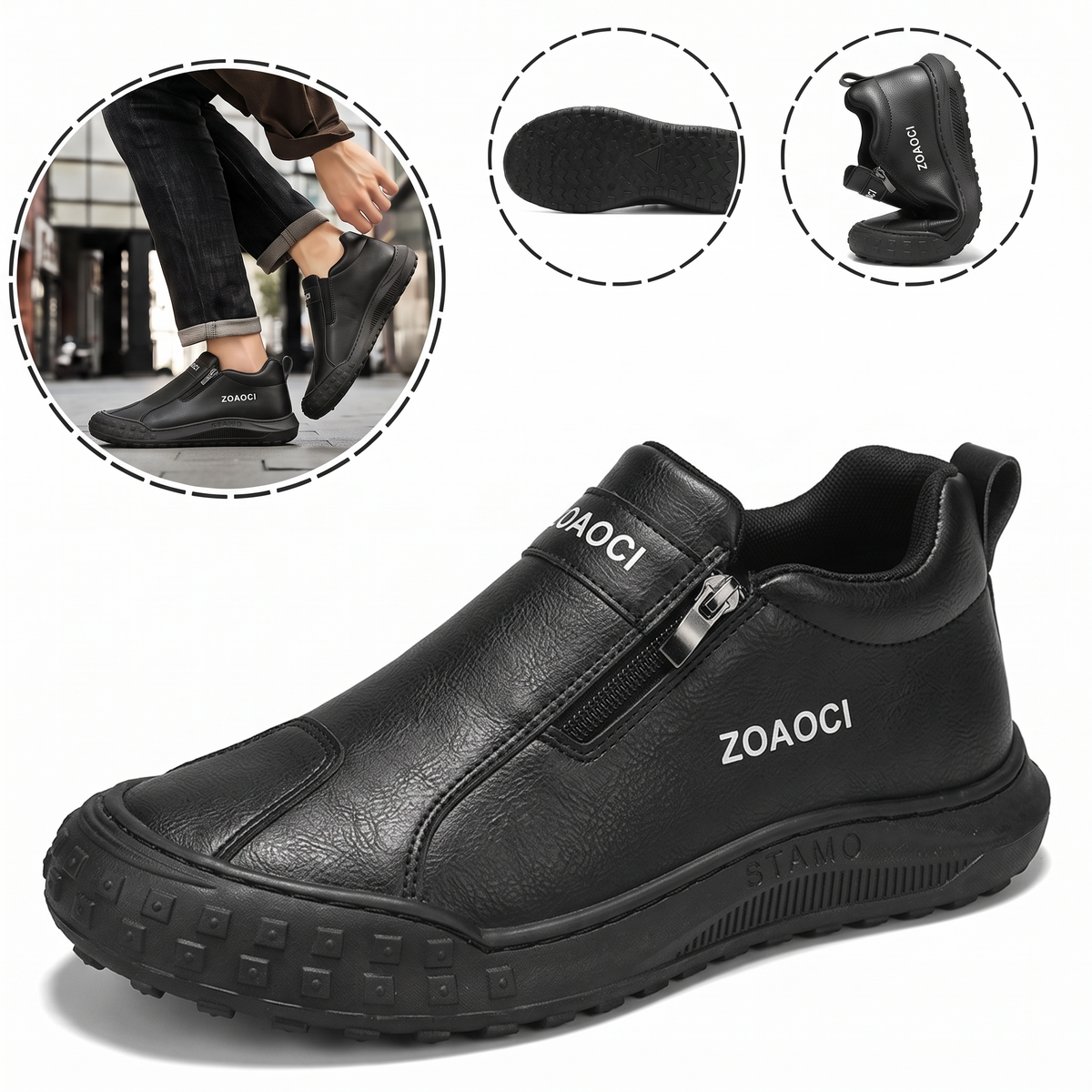 (🎉Ultimo giorno per approfittare dello sconto del 50%, non perdertelo!) 🐂Scarpe ortopediche da uomo, realizzate in pelle di vitello australiana👞 Pelle ✅Cucite a mano, supporto plantare: camminata comoda, allevia il dolore
