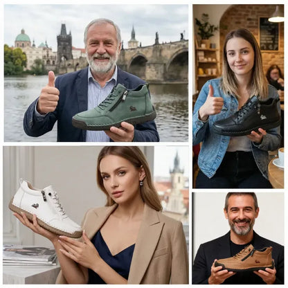 Ultimo giorno! Sconto del 70%! ✅ Allevia il dolore ai piedi e all'alluce valgo! Comode scarpe ortopediche alte con cerniera laterale e supporto per l'arco plantare, ideali da indossare tutto il giorno
