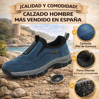 🔥 ¡Oferta especial de hoy: 30 % de descuento! 👞 Zapatos ortopédicos de ante de alta calidad para hombre ✅ Alivian el dolor de pies ✅ Soporte para el arco plantar: comodidad durante todo el día