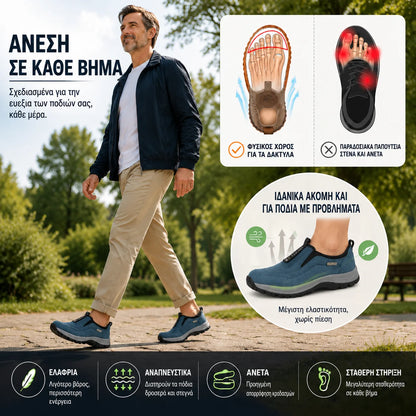 🔥 ¡Oferta especial de hoy: 30 % de descuento! 👞 Zapatos ortopédicos de ante de alta calidad para hombre ✅ Alivian el dolor de pies ✅ Soporte para el arco plantar: comodidad durante todo el día