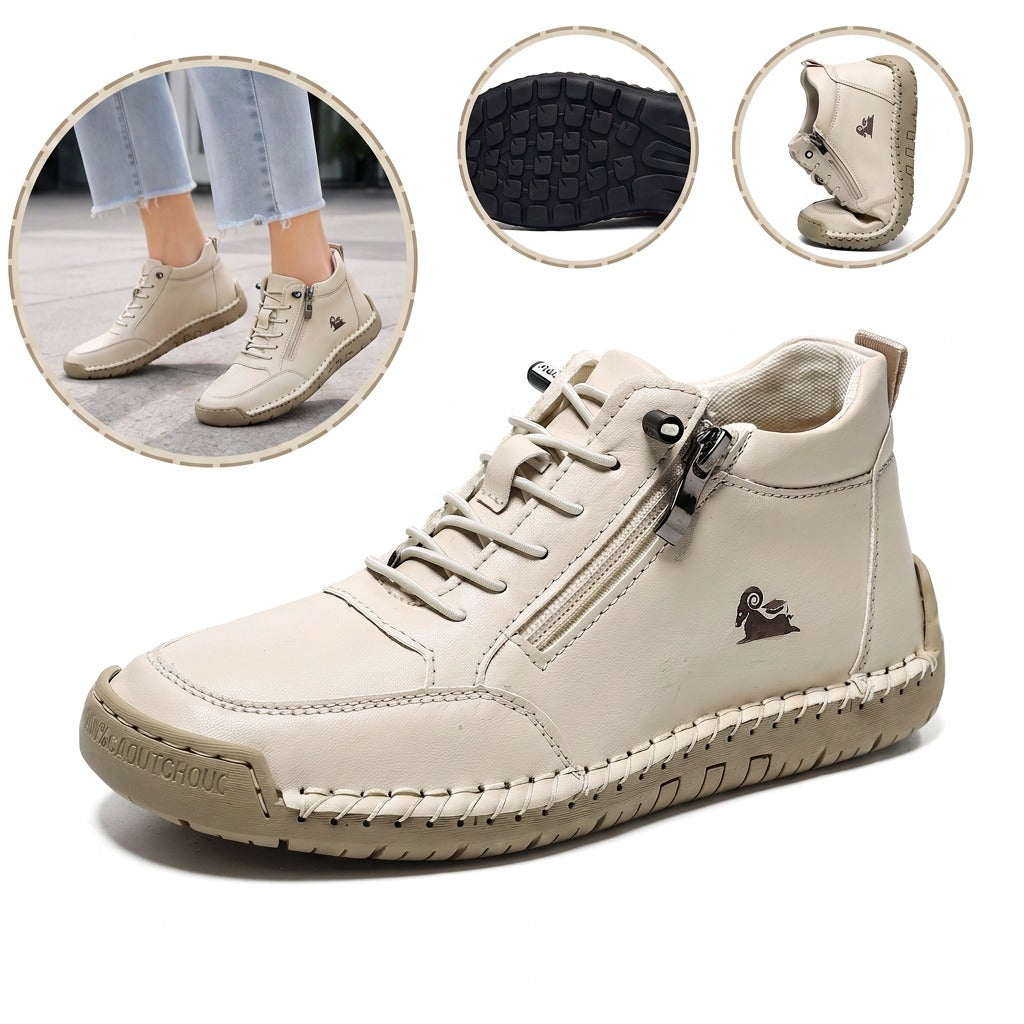 Ultimo giorno! Sconto del 70%! ✅ Allevia il dolore ai piedi e all'alluce valgo! Comode scarpe ortopediche alte con cerniera laterale e supporto per l'arco plantare, ideali da indossare tutto il giorno