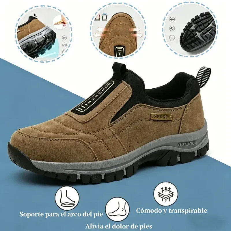 🔥 ¡Oferta especial de hoy: 30 % de descuento! 👞 Zapatos ortopédicos de ante de alta calidad para hombre ✅ Alivian el dolor de pies ✅ Soporte para el arco plantar: comodidad durante todo el día
