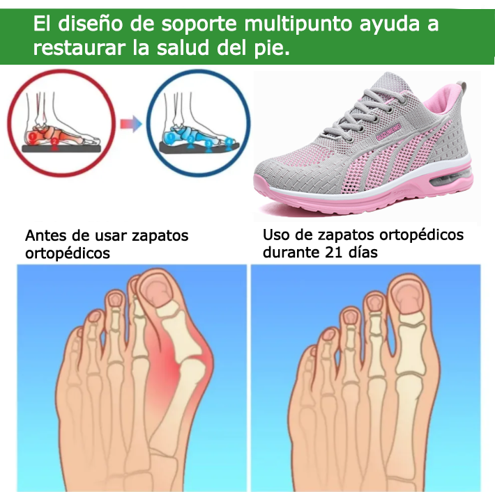 🎉¡Último día! ¡50% de descuento! ✅ Zapatos ortopédicos adecuados para personas con problemas en los pies, calzado deportivo cómodo que proporciona soporte para el arco plantar y alivia el dolor articular y de los pies.