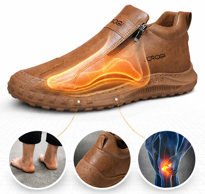 (🎉Ultimo giorno per approfittare dello sconto del 50%, non perdertelo!) 🐂Scarpe ortopediche da uomo, realizzate in pelle di vitello australiana👞 Pelle ✅Cucite a mano, supporto plantare: camminata comoda, allevia il dolore
