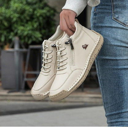 Ultimo giorno! Sconto del 70%! ✅ Allevia il dolore ai piedi e all'alluce valgo! Comode scarpe ortopediche alte con cerniera laterale e supporto per l'arco plantare, ideali da indossare tutto il giorno