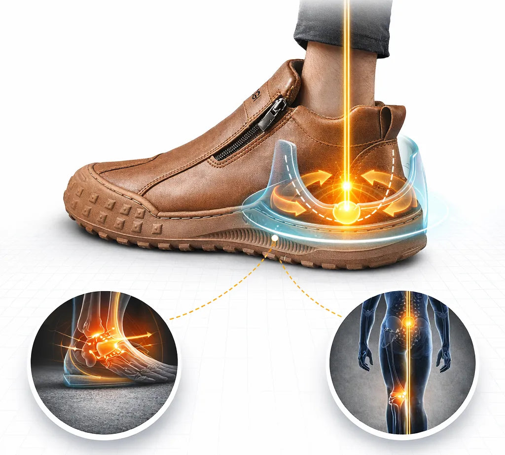 (🎉Ultimo giorno per approfittare dello sconto del 50%, non perdertelo!) 🐂Scarpe ortopediche da uomo, realizzate in pelle di vitello australiana👞 Pelle ✅Cucite a mano, supporto plantare: camminata comoda, allevia il dolore