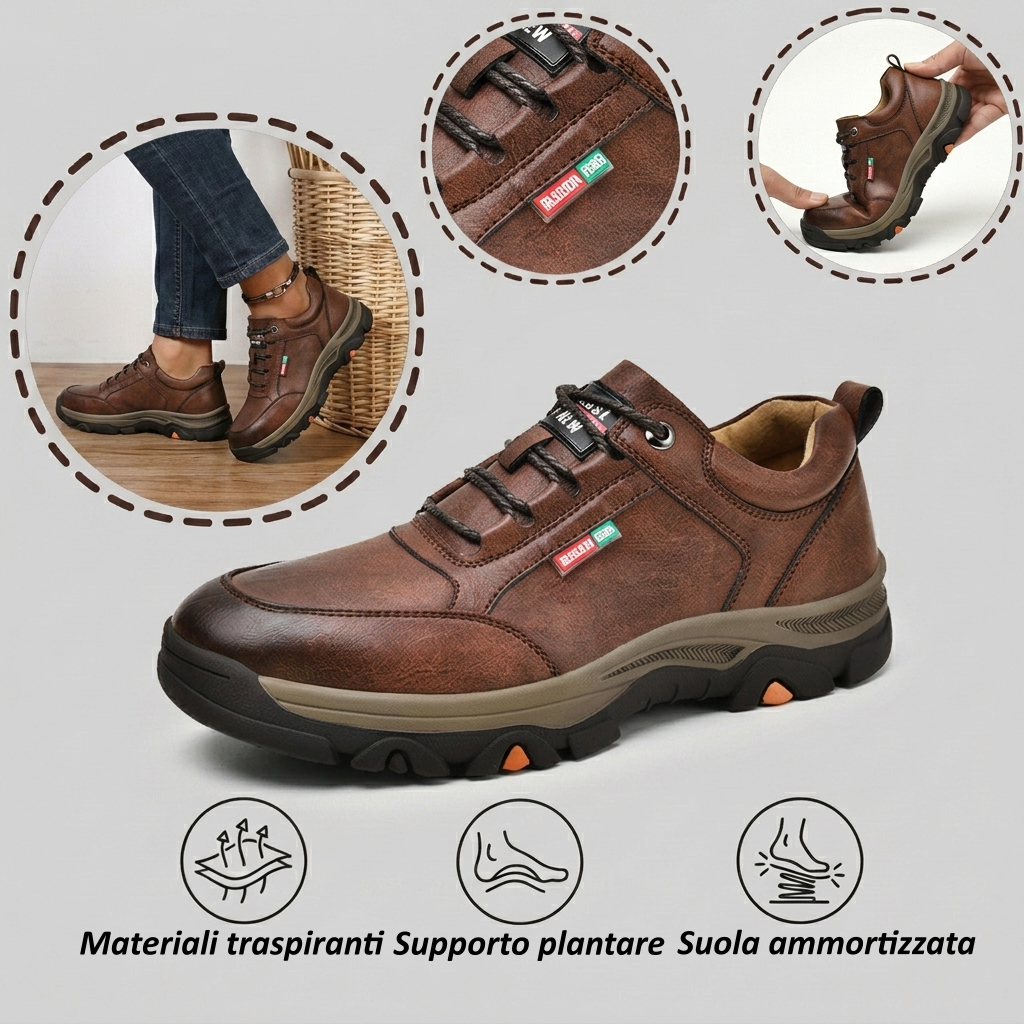 【⏰Ultimo giorno, 70% di sconto! Non perdete l'occasione!】Scarpe ortopediche ergonomiche con assorbimento degli urti, ✅️scarpe ortopediche salutari progettate specificamente per gli uomini europei.