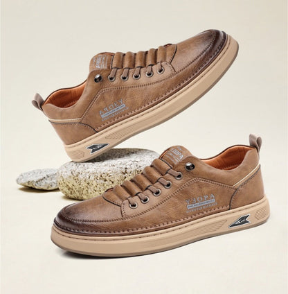 🐂 Zapatos de piel de becerro para hombre fabricados en Australia 👞 Cosidos a mano, fáciles de poner y quitar ✅ Soporte de arco, alivio del dolor - caminata cómoda