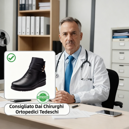 【⏰Ultimo giorno! Sconto del 70%! Non perdete l'occasione!】Scarpe ortopediche ergonomiche con assorbimento degli urti: calzature ortopediche invernali per la salute e il benessere, appositamente progettate per le donne europee✅️