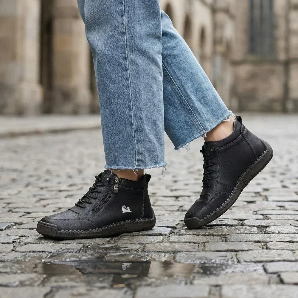 Ultimo giorno! Sconto del 70%! ✅ Allevia il dolore ai piedi e all'alluce valgo! Comode scarpe ortopediche alte con cerniera laterale e supporto per l'arco plantare, ideali da indossare tutto il giorno