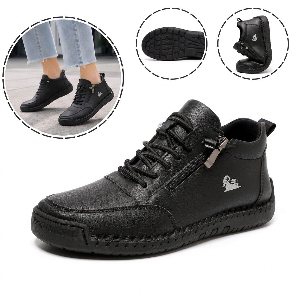 Ultimo giorno! Sconto del 70%! ✅ Allevia il dolore ai piedi e all'alluce valgo! Comode scarpe ortopediche alte con cerniera laterale e supporto per l'arco plantare, ideali da indossare tutto il giorno