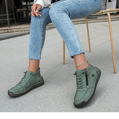 Ultimo giorno! Sconto del 70%! ✅ Allevia il dolore ai piedi e all'alluce valgo! Comode scarpe ortopediche alte con cerniera laterale e supporto per l'arco plantare, ideali da indossare tutto il giorno