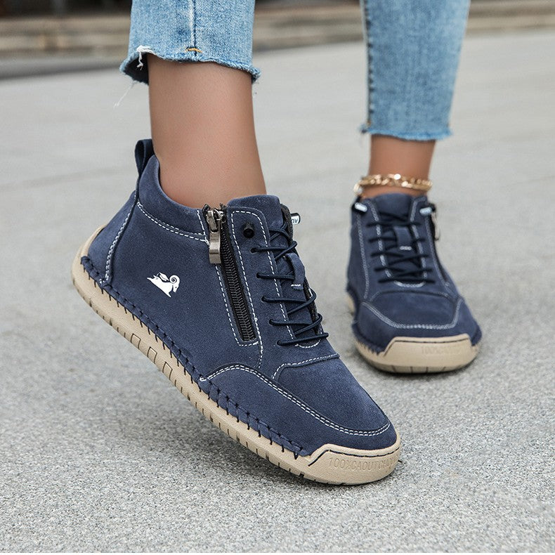 Ultimo giorno! Sconto del 70%! ✅ Allevia il dolore ai piedi e all'alluce valgo! Comode scarpe ortopediche alte con cerniera laterale e supporto per l'arco plantare, ideali da indossare tutto il giorno