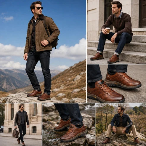🎉 ¡Último día! 30 % de descuento 🎁 Zapatos ortopédicos de cuero cosidos a mano ✅ Cuentan con soporte para el arco que alivia el dolor articular y de pies, ofreciendo resistencia al deslizamiento y una comodidad excepcional.