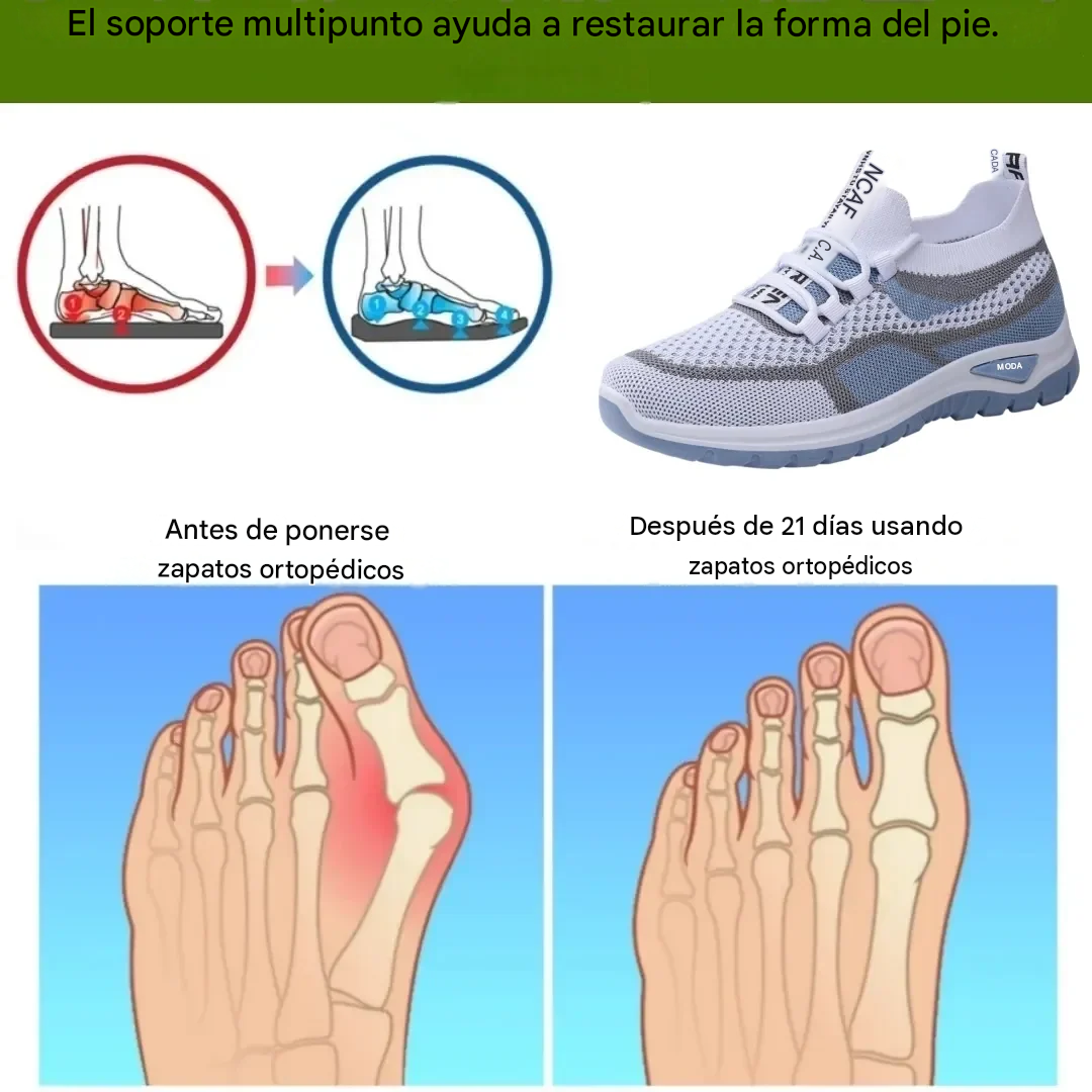 【🎁¡Último día con un 50% de descuento, no te lo pierdas!】Zapatos ortopédicos ergonómicos con soporte para el arco del pie ✅️ que hacen que caminar sea indoloro 👞