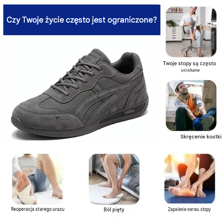 Buty ortopedyczne Rovefund® 🔥 50% zniżki 🎁 Wygodne buty do chodzenia 👟 Wsparcie łuku stopy, skutecznie łagodzą ból stóp, antypoślizgowe i trwałe ✅