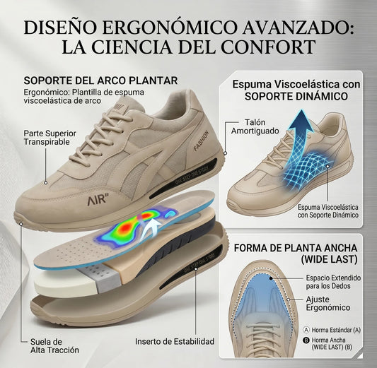 🎉¡Último día! ¡70% de descuento!✅ Zapatos ortopédicos adecuados para personas con problemas en los pies, zapatos de senderismo con soporte que brindan apoyo al arco, alivian el dolor articular y de los pies, son antideslizantes y cómodos.